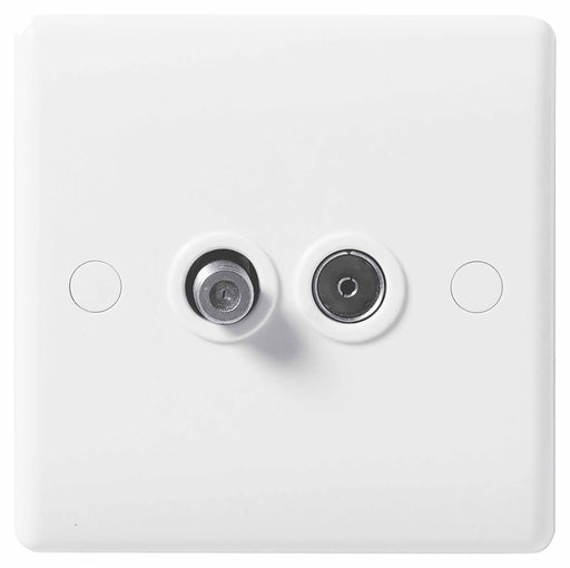 BG Nexus 865 2 Gang SATELLITE And CO-AXIAL Socket - BG - sparks-warehouse