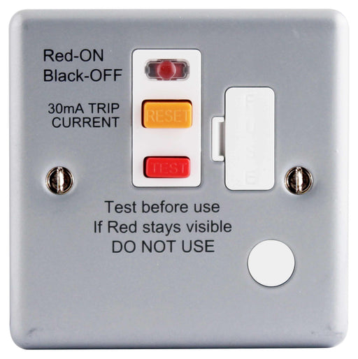 BG MC554RCD METAL CLAD RCD FUSED SPUR With FLEX Outlet - BG - sparks-warehouse
