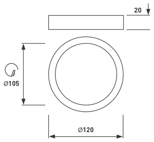 BG LP120WS48 LED Light Panel Circ 6W - BG - sparks-warehouse