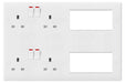 BG Nexus 8222EM8 White Moulded Combination Module Plate - BG - sparks-warehouse