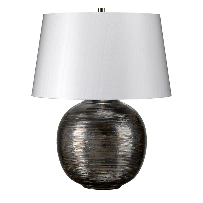 Elstead - CAESAR/TL SIL Caesar 1 Light Table Lamp - Silver - Elstead - Sparks Warehouse