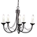 Elstead - CB5 BLACK Carisbrooke 5 Light Chandelier - Elstead - Sparks Warehouse