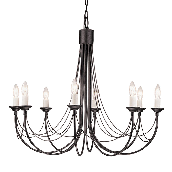 Elstead - CB8 BLACK Carisbrooke 8 Light Chandelier - Elstead - Sparks Warehouse