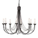 Elstead - CB8 BLACK Carisbrooke 8 Light Chandelier - Elstead - Sparks Warehouse