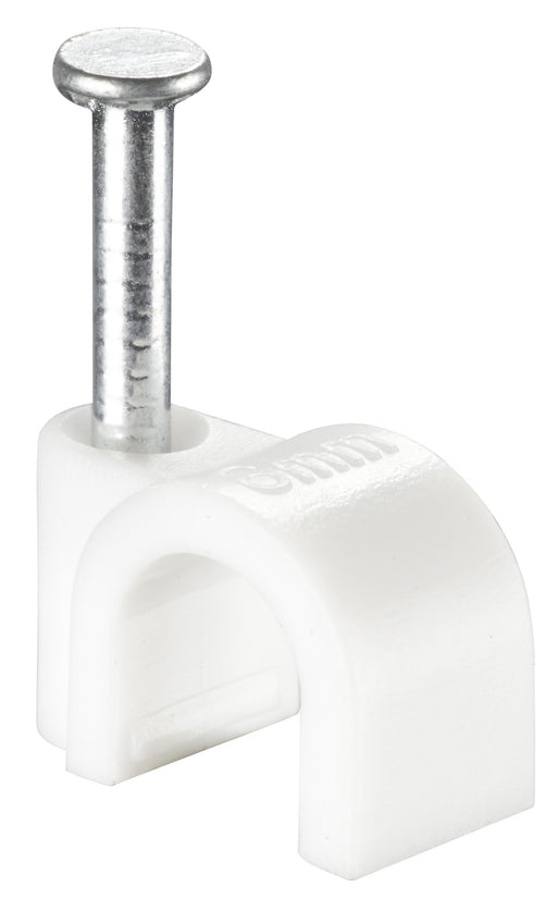 BG CCR6/100 Round Clip 6mm White Pk=100 - BG - Sparks Warehouse