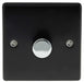 BG Nexus NMB81P Metal Matt Black & Chrome 1 Gang 2W 400W Dimmer Light Switch - BG - Sparks Warehouse