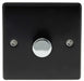 BG Nexus NMB81P Metal Matt Black & Chrome 1 Gang 2W 400W Dimmer Light Switch - BG - Sparks Warehouse