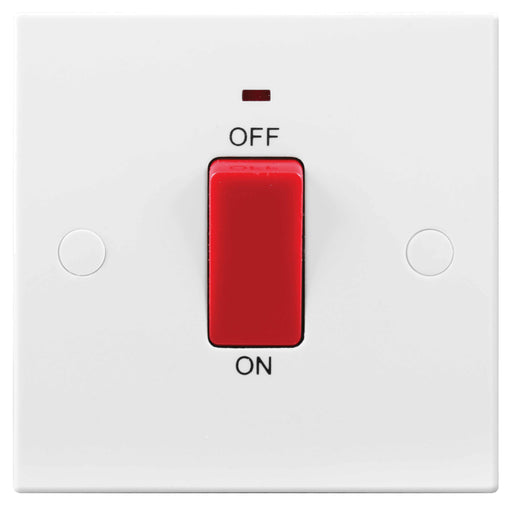 BG Nexus 974 45A Double Pole Switch With Indicator - Single Plate - BG - sparks-warehouse