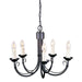 Elstead - CH5 BLACK Chartwell 5 Light Chandelier - Elstead - Sparks Warehouse