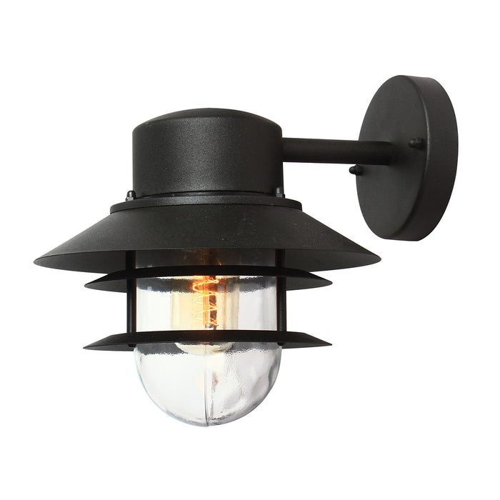 Elstead - COPENHAGEN BK Copenhagen 1 Light Wall Lantern - Black - Elstead - Sparks Warehouse