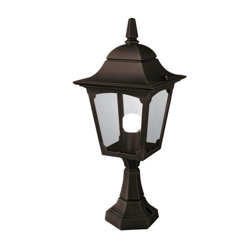 Elstead - CP4 BLACK Chapel 1 Light Pedestal Lantern - Elstead - Sparks Warehouse