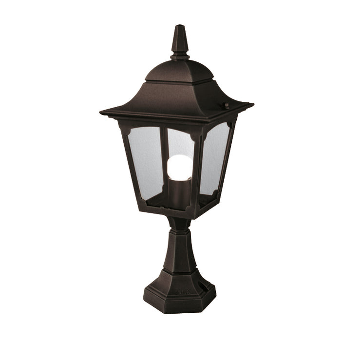 Elstead - CP4 BLACK Chapel 1 Light Pedestal Lantern - Elstead - Sparks Warehouse