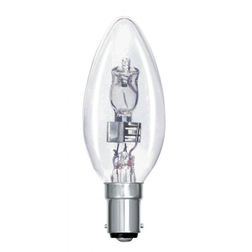 Casell C42SBC-H-CA - Candle 42w Ba15d/SBC 240v Clear Energy Saving Halogen Light Bulb Halogen Energy Savers Casell - Sparks Warehouse