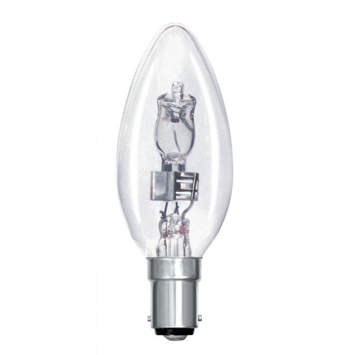Casell C28SBC-H-CA - Candle 28w Ba15d/SBC 240v Clear Energy Saving Halogen Light Bulb Halogen Energy Savers Casell - Sparks Warehouse