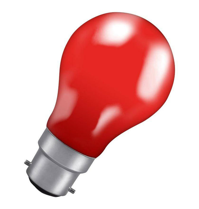 GE 25RBC-GLZ BC-B22d 25W GLS Red Light Bulb
