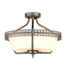 Elstead - CROWN/SF Crown 3 Light Semi-Flush/Pendant - Elstead - Sparks Warehouse