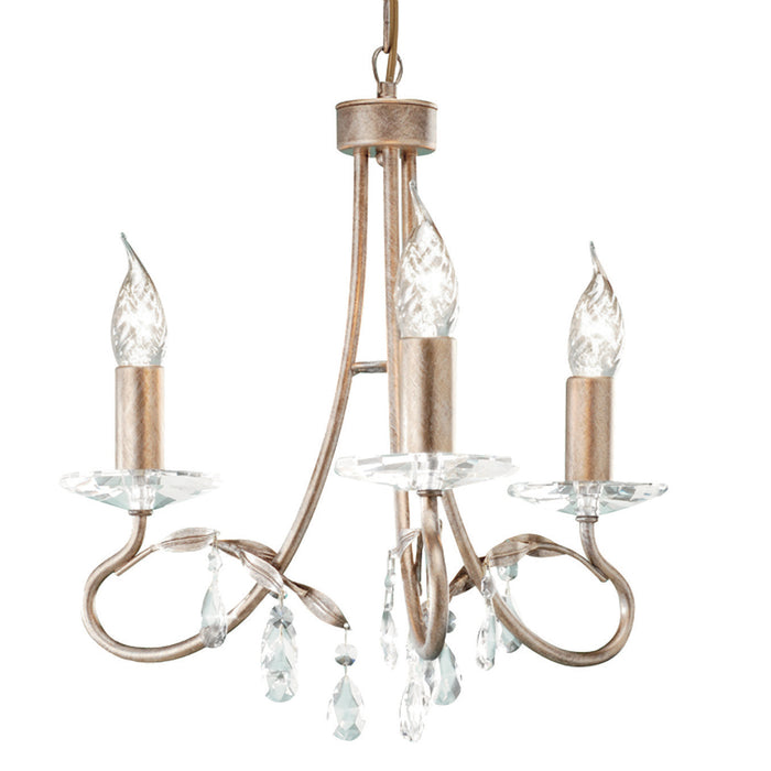 Elstead - CRT3 SILVER/GOLD Christina 3 Light Chandelier - Elstead - Sparks Warehouse