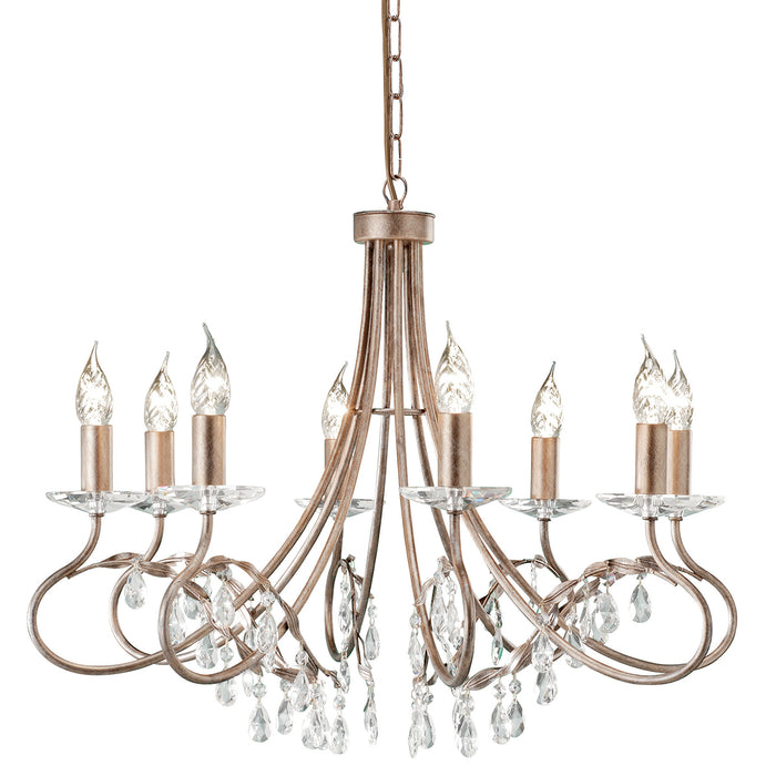Elstead - CRT8 SILVER/GOLD Christina 8 Light Chandelier - Elstead - Sparks Warehouse
