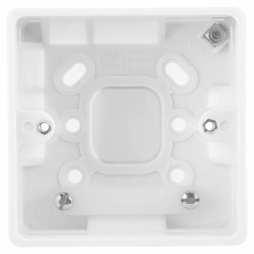 BG Nexus 877 1 Gang Round Edge Surface Pattress Box 50mm - BG - sparks-warehouse