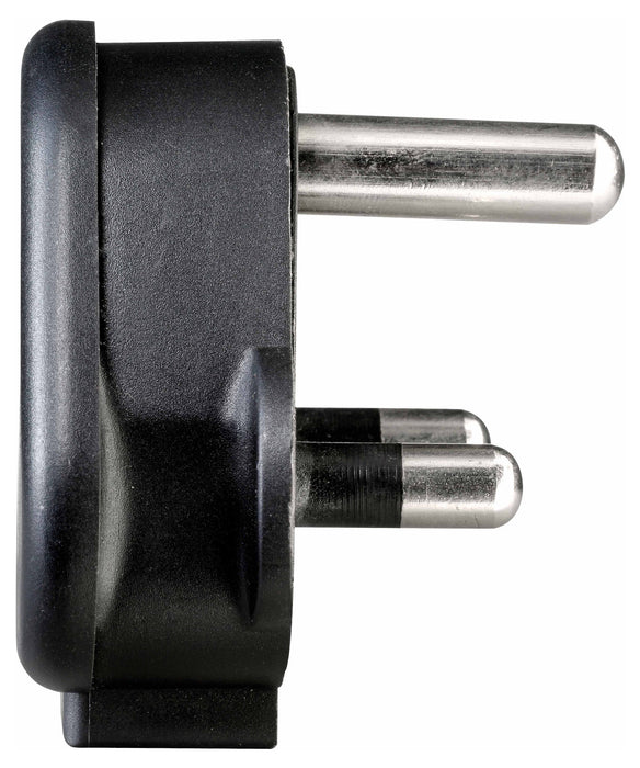 BG HDPT15B 15A Heavy Duty Round Pin Rubber Plug With Sleeved Pins BS1363 Black - BG - sparks-warehouse