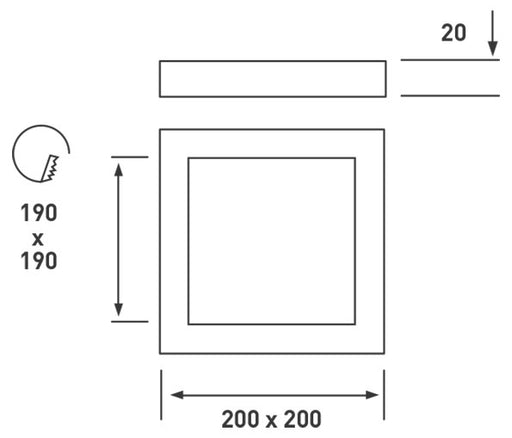 BG LP22W12D48 LED Light Panel Sq 18W - BG - sparks-warehouse