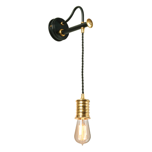 Elstead - DOUILLE1 BPB Douille 1 Light Wall Light - Black/Polished Brass - Elstead - Sparks Warehouse