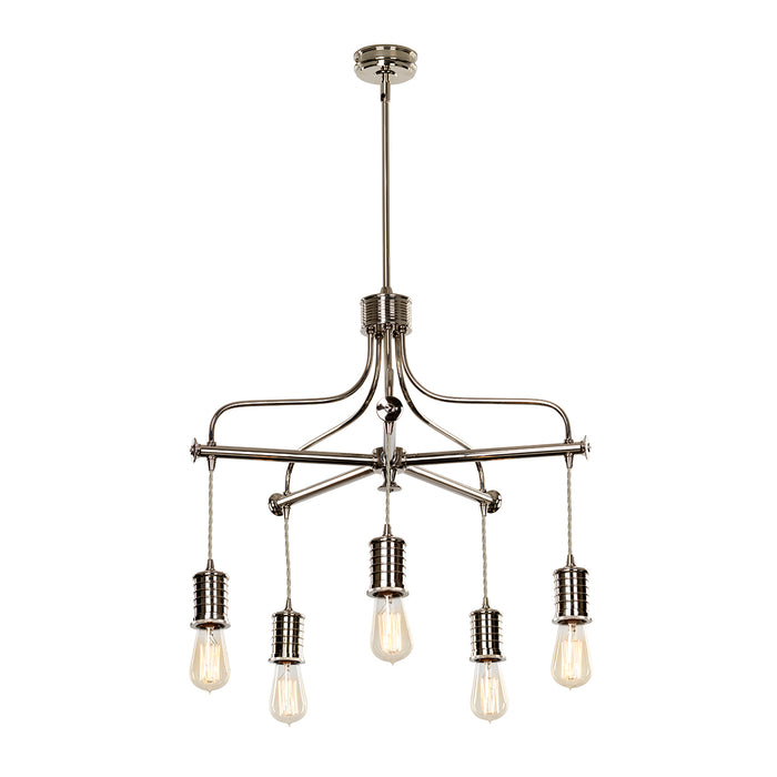 Elstead - DOUILLE5 PN Douille 5 Light Chandelier - Polished Nickel - Elstead - Sparks Warehouse