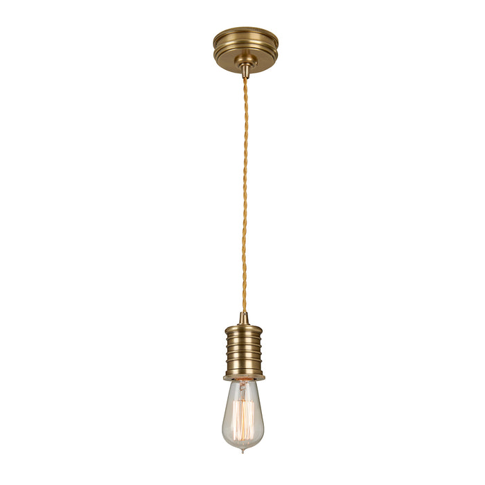 Elstead - DOUILLE/P AB Douille 1 Light Pendant - Aged Brass - Elstead - Sparks Warehouse