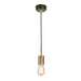 Elstead - DOUILLE/P BPB Douille 1 Light Pendant - Black/Polished Brass - Elstead - Sparks Warehouse