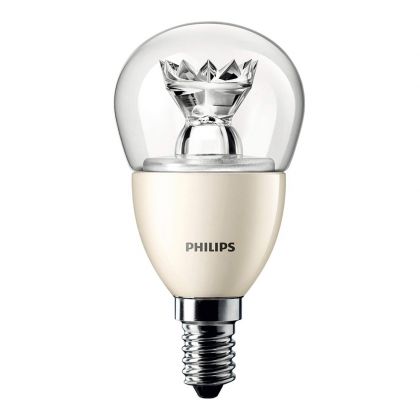 Philips MASTER LEDluster E14 Ball Crown Clear 3.4W 470lm - 822-827 Dim To Warm | Dimmable - Replaces 40W