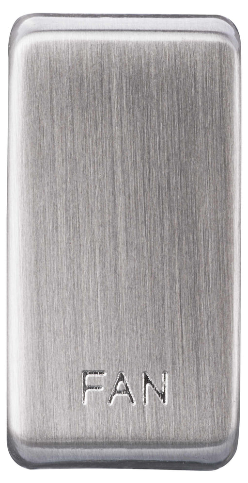 BG Nexus GRFNBS Grid Rocker Labelled  *FAN* Brushed Steel - BG - sparks-warehouse