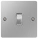 BG SBS12 Brushed Steel 10A Plate Switch 1 Gang 2 Way - BG - sparks-warehouse