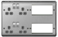 BG NBS222EM8G Combi Socket 2x 2G 2x4 Mod - BG - Sparks Warehouse