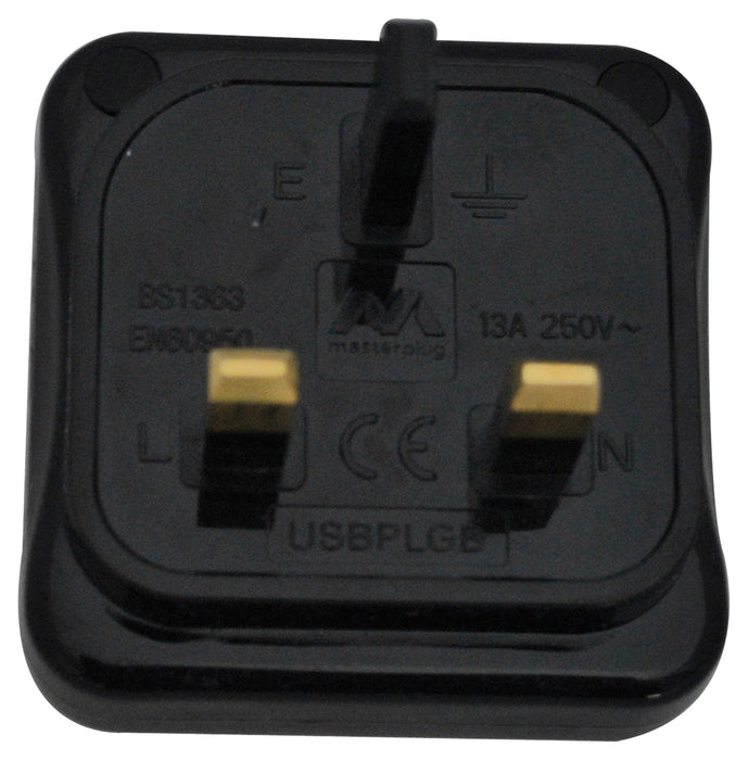 BG USBPLGB USB CHARGER Plug Polished Black - BG - sparks-warehouse