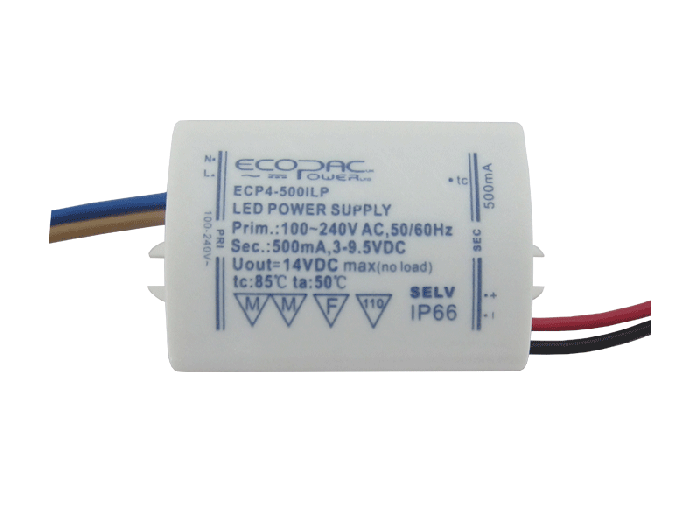 ECP4-500ILP - Ecopac LED Driver ECP4-500ILP 4W 500mA LED Driver Easy Control Gear - Easy Control Gear