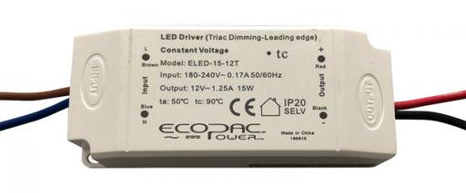 ELED-15-12T  Triac Dimmable LED Driver 12V 15W LED Driver Easy Control Gear - Easy Control Gear