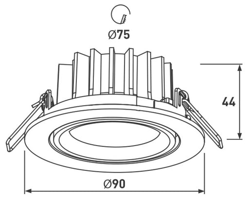 BG LKT6595 Dwn/Lgt LED Tilt 7W 31Deg - BG - sparks-warehouse