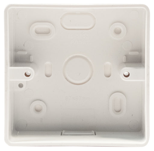 BG CMP8132 1 Gang Pattress PVC With Round Corners - 32mm - BG - sparks-warehouse