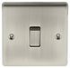 BG Nexus NBI12 Metal Brushed Iridium Light Switch Plate - Single 1 Gang 2 Way - BG - Sparks Warehouse