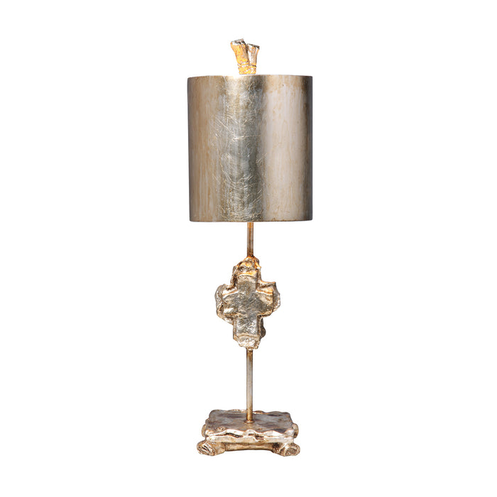 Elstead - FB/CROSS/TL SV Cross 1 Light Table Lamp - Silver Leaf - Elstead - Sparks Warehouse