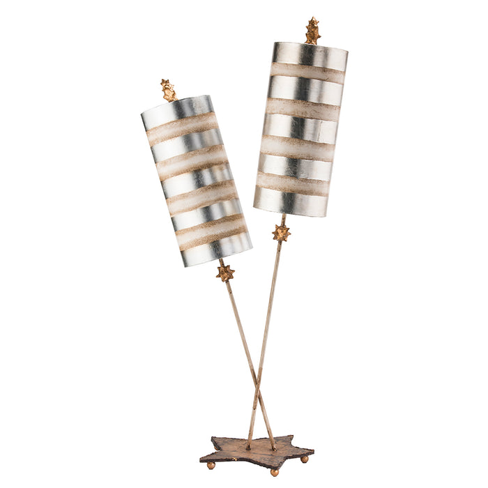 Elstead - FB/NETTLELUXS/TL Nettle Luxe 2 Light Table Lamp - Silver - Elstead - Sparks Warehouse