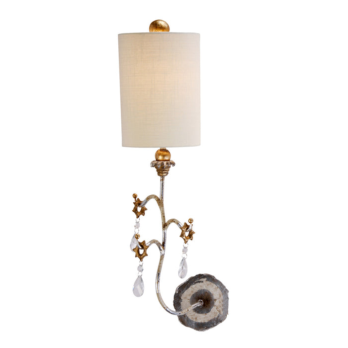 Elstead - FB/TIVOLI W1 SV Tivoli 1 Light Wall Light - Silver & Cream Patina - Elstead - Sparks Warehouse