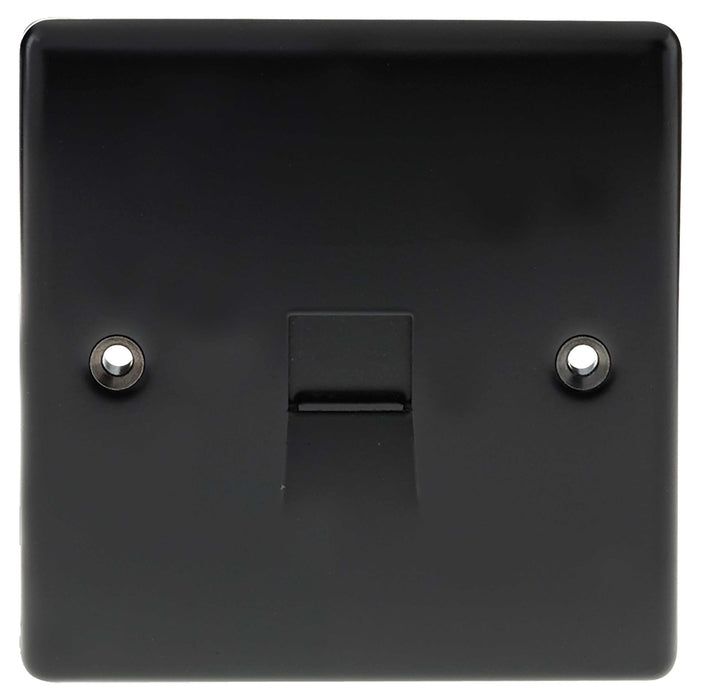 BG Nexus NMBBTM1 Metal Matt Black & Chrome Single 1 Gang Master Telephone Socket - BG - Sparks Warehouse