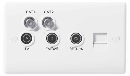 BG Nexus 869 QUADFLEX 2 X SAT With BT Outlet & CO-AXIAL RETURN Screened - BG - sparks-warehouse