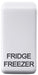 BG Nexus GRFFW Grid Rocker Labelled  *FRIDGE FREEZER* White - BG - Sparks Warehouse