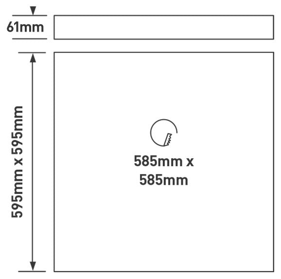 BG LPB6635D48 LED Light Panel Sq 24W - BG - Sparks Warehouse