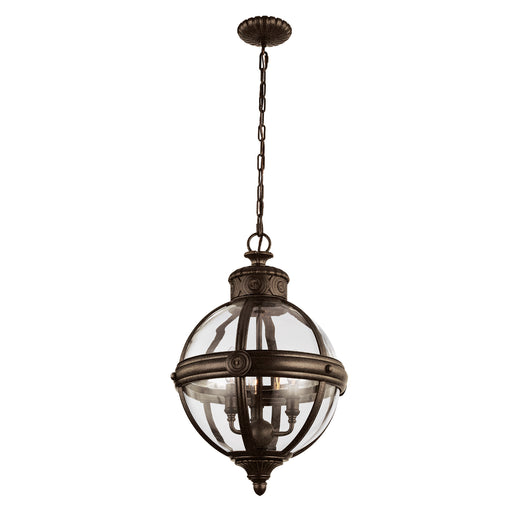 Elstead - FE/ADAMS/3P BRZ Adams 3 Light Pendant Chandelier - British Bronze - Elstead - Sparks Warehouse