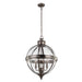 Elstead - FE/ADAMS/4P ANL Adams 4 Light Pendant Chandelier - Antique Nickel - Elstead - Sparks Warehouse