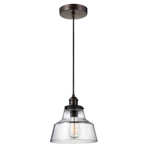 Elstead - FE/BASKIN/P/A BR Baskin 1 Light Pendant - Aged Brass/Dark Weathered Zinc - Elstead - Sparks Warehouse