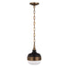 Elstead - FE/CADENCE/1P MB Cadence 1 Light Mini Pendant - Dark Antique Brass/Matte Black - Elstead - Sparks Warehouse